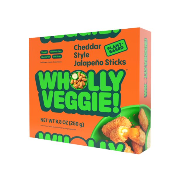 Wholly Veggie DairyFree Jalapeno Cheddar Cheese Sticks, 8.8 oz (Plant