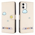 thumbnail image 6 of JTCASES for iPhone 11 Wallet Case, Lovely Cat Pattern PU Leather Shockproof TPU with Card Slots Cash Pocket Magnetic Closure Removeable Wrisr Strap Stand for iPhone 11, Beige, 6 of 8