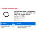 thumbnail image 2 of Oil Filter Stand Gasket - Compatible with 2006 Mercedes-Benz CLS500 RWD 5.0L V8 113.968 24-Valve Naturally Aspirated SOHC GAS, 2 of 2