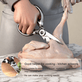 thumbnail image 6 of 3-Pack Kitchen Scissors Set – Heavy Duty Stainless Steel Shears for Cutting Meat, Poultry, Fish, and Vegetables – Multipurpose Cooking Scissors, Dishwasher Safe, 6 of 8