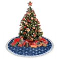 thumbnail image 4 of Falda de árbol de Navidad GHYGTY con mandala azul marino de 90 cm de diámetro, 4 of 4
