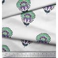 thumbnail image 3 of Soimoi Poly Georgette Fabric Leaves & Floral Block Print Fabric by The Yard 52 Inch Wide, 3 of 3