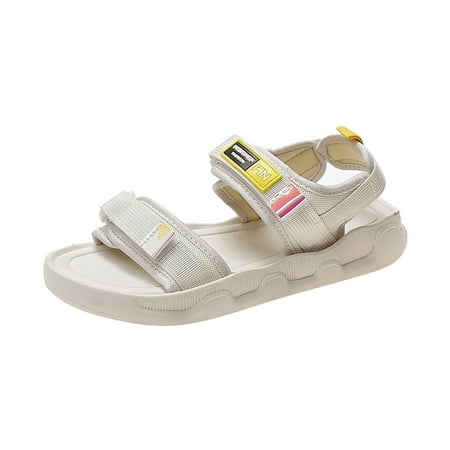 

SEMIMAY 2023 Summer Fashion Outerwear Flat Bottom All Student Beach Non Slip Soft Bottom Sports Female Sandals