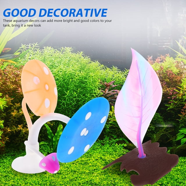 NUOLUX 2Ud Betta Leaf Decor De Silicona Para Acuario Con Succión Fácil Y
