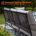 thumbnail image 4 of Sophia&William 9 Seat Patio Furniture Set Outdoor Metal Conversation Set with Ottomans & 2 Rocking Chairs & 2 Fixed Chair & 5.75" Thickened Cushions, Gray, 4 of 8