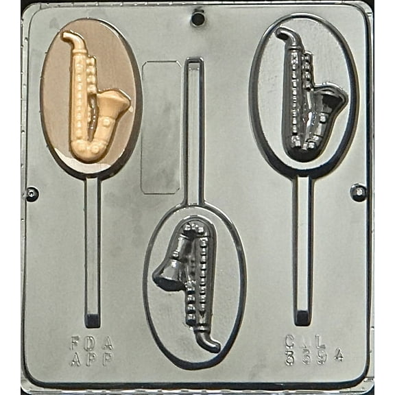 3394 Saxophone Lollipop Chocolate Candy Mold