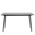 thumbnail image 2 of IVV 55" Dining Table, Modern Rectangular Table with PVC Marble Surface and Metal Legs, Kitchen Table for Home Office, Black, 2 of 7