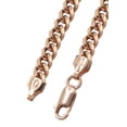 thumbnail image 4 of Silver Chain - Mens Rose Gold Chain / Miami Cuban Link Chain, 4 of 7