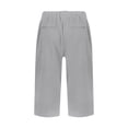 thumbnail image 6 of Womens Bermuda Shorts with Pockets High Waisted Stretch Knee Length Shorts for Women Summer Walking Gray S, 6 of 6