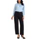 thumbnail image 2 of INSPIRAR CHIC Blusa de Trabajo Elegante para Mujeres con Decoración de Perlas, Cuello Redondo Fruncido, Camisa de Oficina Elegante Talla M Azul, 2 of 6