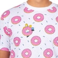 thumbnail image 4 of The Simpsons T-Shirt Men's Pink Doughnut Short Sleeve Top, 4 of 6