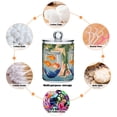 thumbnail image 6 of Yayeee 4 Pack Qtip Holder Bathroom Cotton Swab Canister with Lid Clear Dispenser Set, Blue Goldfish Bowl, 6 of 6