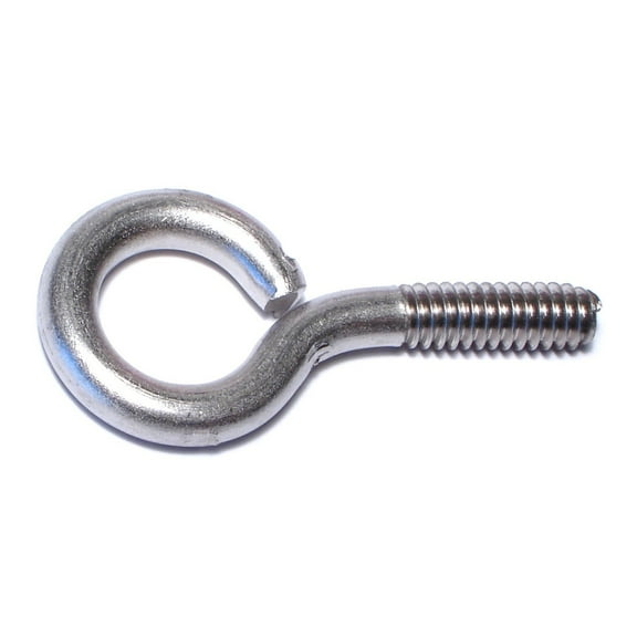 1/4"-20 x 2" 18-8 Stainless Eye Bolts with Nuts SEBSS-130 (10 pcs.)