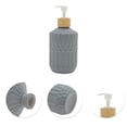 thumbnail image 5 of Unique Bargains 1 Pc Round Bottom Bamboo Grain Soap Dispenser 13.53oz Gray White, 5 of 6