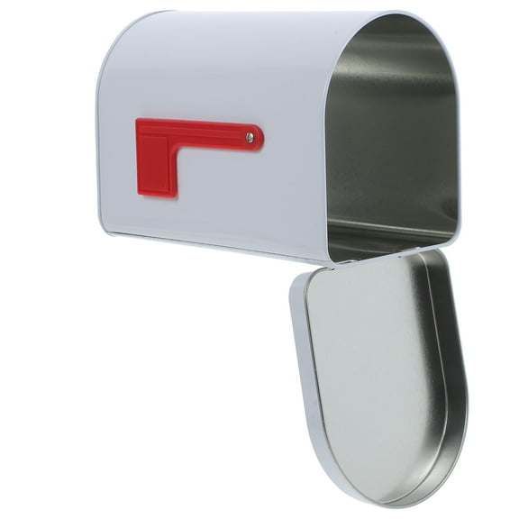 Pawsdot Elegant White Tinplate Mailbox for Home - Stylish and Practical