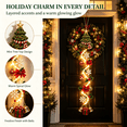thumbnail image 3 of Glowing Christmas Door Hanger, Pre-lit Christmas Tree with Warm LED Lights, Holiday Hanging Decor for Front Door Porch Indoor Outdoor, Easy to Hang by MPOISVA, 3 of 6