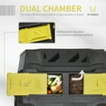 thumbnail image 3 of Outsunny Tumbling Compost Bin Outdoor 360° Dual Chamber Rotating Composter 43 Gallon, Yellow, 3 of 9