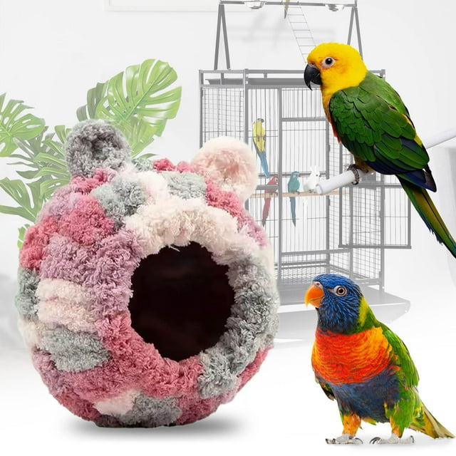 Xihbxyly Caseta de Cría para Mascotas Pequeñas, Tela de Franela Suave, Espacio de Anidación Cómodo, Refugio Versátil para Pájaros y Mascotas Pequeñas, Fácil de Instalar, 9 Cm de Diámetro, Ideal para