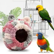 IGEED Small Pet Bird Breeding Bed,Flannel Winter Warm Nest,Parrot Hut,Conure House for Budgie Cockatiel Lovebird Conure Canary Hamster Small Pet,Plush Hideout House,Cage Accessory