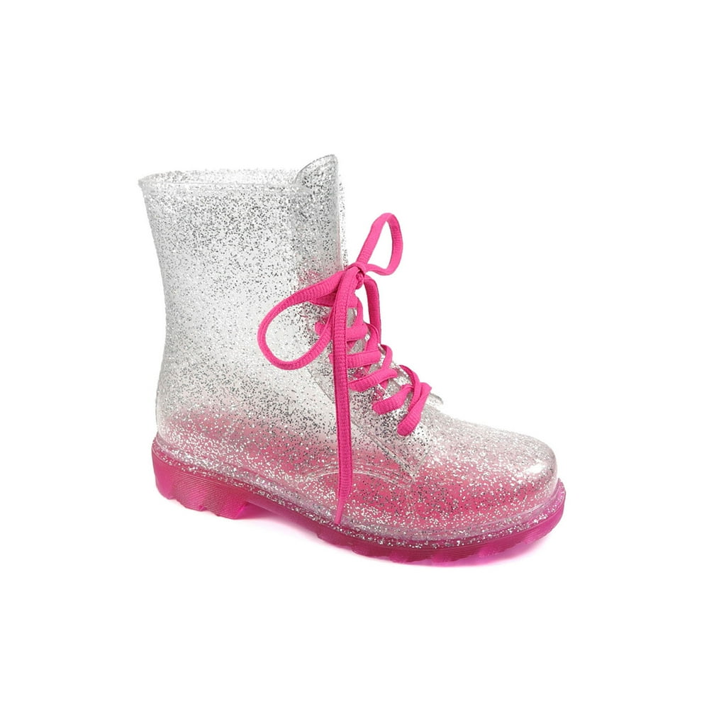 Wonder Nation Wonder Nation Clear LaceUp Rain Boot (Toddler Girls