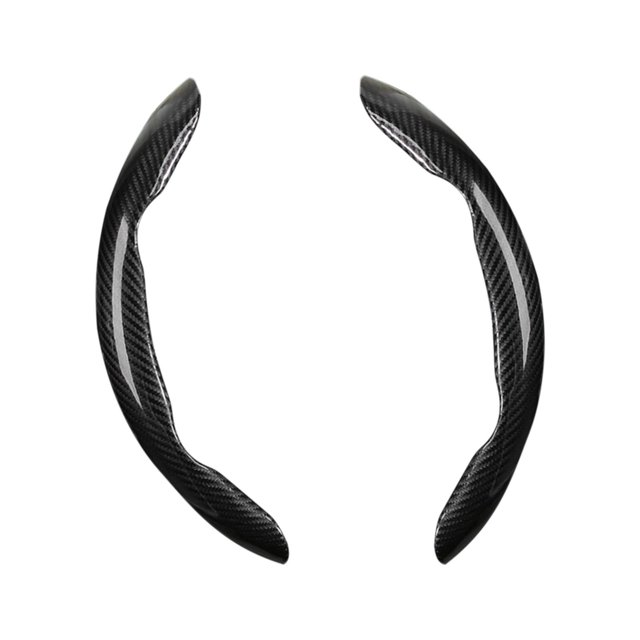 2 fundas universales para volante de fibra de carbono de 15 pulgadas, resistentes al calor. Gris