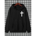 thumbnail image 3 of Men's Christian Faith Hooded Sweatshirt with Inspirational Bible Verse Back Print - Comfortable Casual Pullover, Machine Washable, All-Season Wear for Church Events & Everyday Outfits, 3 of 7