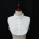 thumbnail image 2 of Blusa de algodón retro con cuello falso y desmontable para mujer Cuello cuadrado blanco, 2 of 9