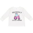 thumbnail image 3 of Inktastic Grandpa's Little Farmer Pink Tractor and Flowers Boys or Girls Long Sleeve Toddler T-Shirt, 3 of 5