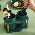 thumbnail image 4 of Chopstick Holder with Drainage Holes 2 Grids Large Caliber Orderly Kitchen Chopstick Case Shelf Dining Room Utensil, 4 of 6