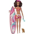 thumbnail image 2 of Muñeca de surf Barbie HPL69 con tabla de surf y accesorios para niños mayores de 3 años, 2 of 6
