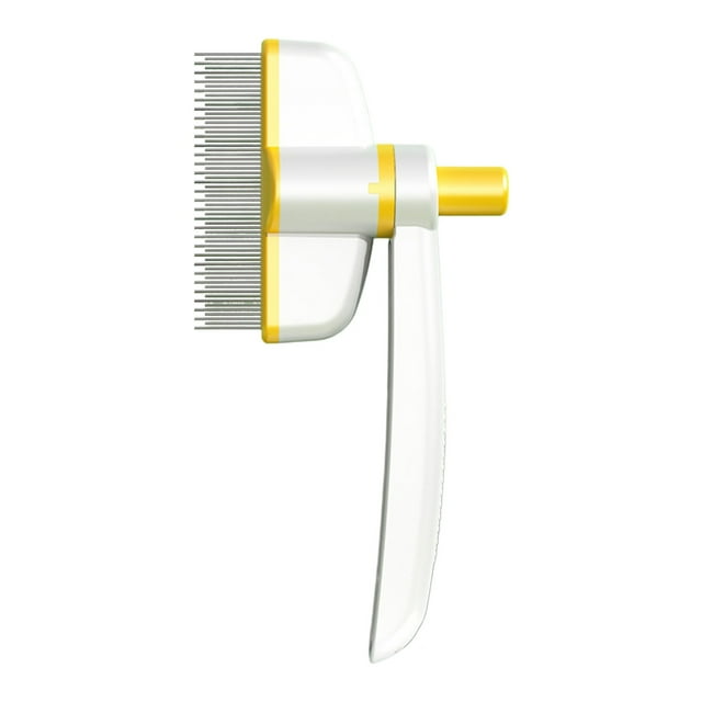 WMQPNNS New Trending Grooming Comb Dog Hair Comb | Rotation Design Pet Grommer Comb with Release Button | Detangling Cat Comb | Cat Comb for Removing Loose Hair for Shedding and Detangling