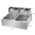 thumbnail image 4 of 5000W 12L Dual Tanks Electric Deep Fryer Professional Tabletop Restaurant kitchen Frying Machine With 2 Basket, 4 of 9