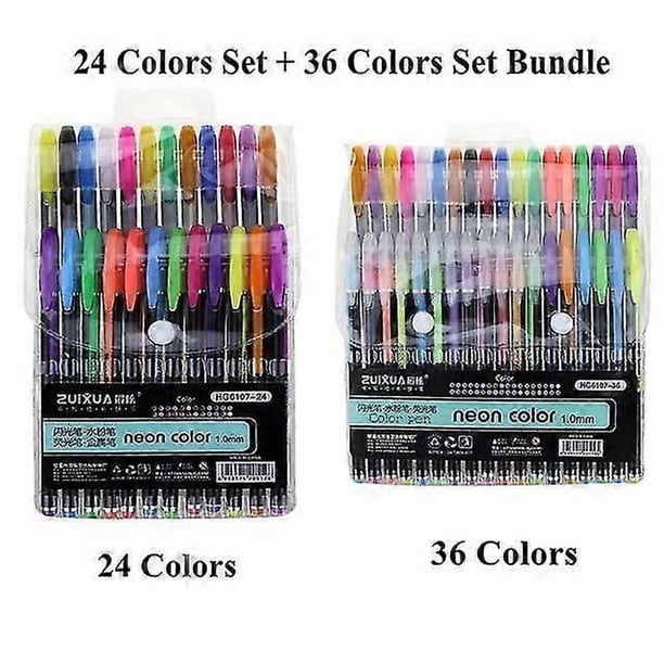 12/24/36/48 Colors Gel Pen Set Portable Glitter Drawing Gel Pens Art Supplies Office School Stationery Gel Pen Writing Tools