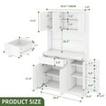 thumbnail image 5 of Uforic 70.9" Kitchen Pantry Cabinet with LED Lights & Power Outlets, Pantry Storage Cabinet, White, 5 of 8