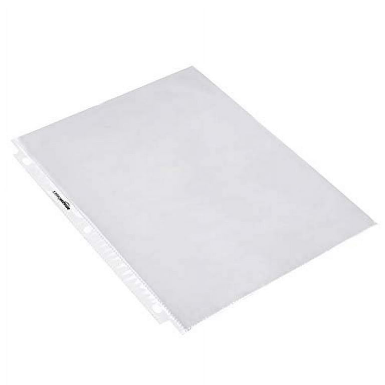  TYH Supplies 100 Pack Heavy Duty Clear Sheet Protectors for 3  Ring Binder, 8.5 x 11 Inch