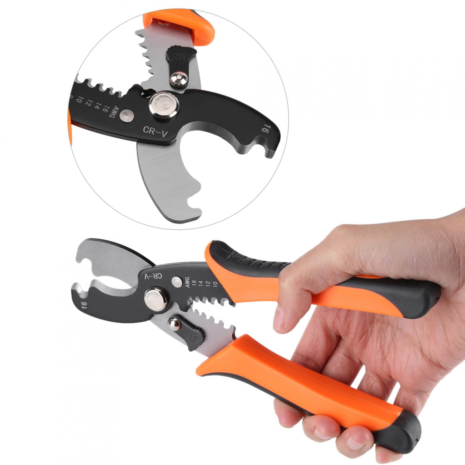Professional Wire Cable Stripper Cutter Stripping Pliers Electrician Hand Tool 