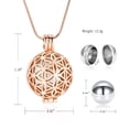 thumbnail image 2 of Tree of Life Ball Urn Necklace for Cremation Ashes Holder Memorial Jewelry Pendent for Ashes Perfume Dry Flowers, 2 of 6
