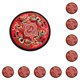 thumbnail image 2 of Bearachild Posavasos para bebidas, posavasos étnicos, almohadilla bordada portátil, almohadillas aislantes, decoración de para sala de estar, Rojo brillante 10Conjunto, 2 of 6