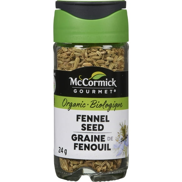 McCormick Gourmet, New Bottle, Premium Quality Natural Herbs & Spices, Organic Fennel Seed, 24g