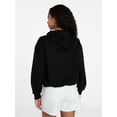 thumbnail image 3 of Time and Tru Women's Bubble Hem Pullover Hoodie with Long Sleeves, Size XS-XXXL, 3 of 5