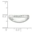 thumbnail image 4 of 925 Sterling Silver Stackable Expressions Polished Rhodium-plate Wave Ring Size: 6; for Adults and Teens; for Women and Men, 4 of 4