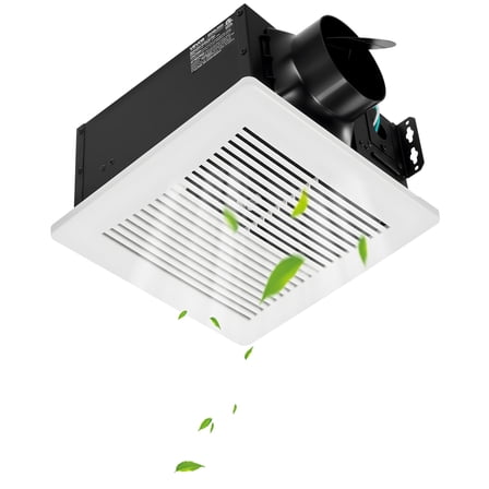 VEVOR Bathroom Exhaust Fan, 50-80-110 CFM Bathroom Vent, Low-Noise, Premium Motor Ceiling Fan, Standard 4-inch Duct Interface for Laundry Room, Storage Room, Home Ventilation, White