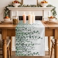 thumbnail image 2 of Table Runner 70 Inches Long for Kitchen Dining, Green Eucalyptus Leaves Dresser Scarf Farmhouse, Dining Table Decorations for Wedding/Parties, Summer Botanical Weeping Watercolor 13 x 70 In, 2 of 8