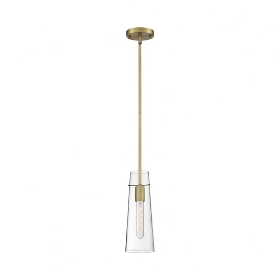 60/6860-Nuvo Lighting-Alondra-1 Light Mini Pendant in Traditional Style-4 Inches Wide by 14 Inches High-Vintage Brass Finish