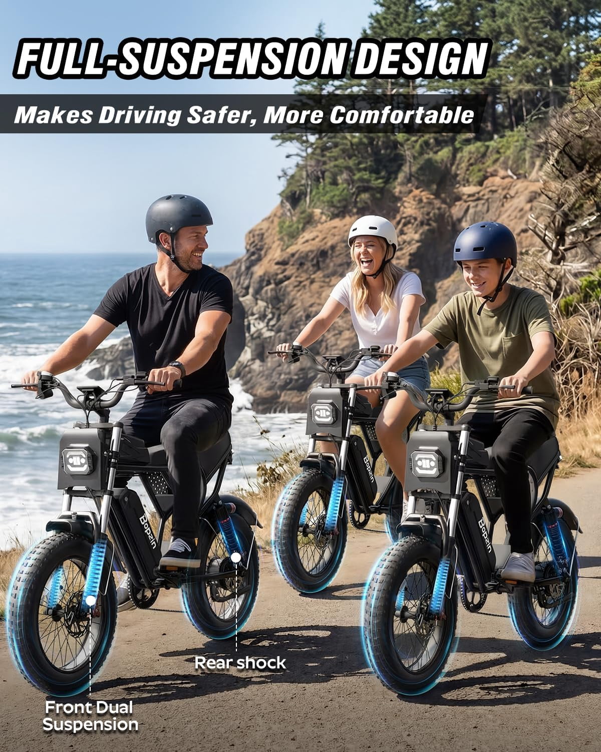 YVY Peak 1500W Electric Bike for Adult, 48V 25AH,Max 90 Miles,Electric Bicycle w/Anti-Theft Alarm,UL 2849, 20" Fat Tires Mountain Bike with APP