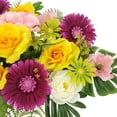 thumbnail image 2 of Mainstays Outdoor Artificial Floral Headstone Saddle, Yellow Rose, Pink Poppy & White Ranunculus, 2 of 8