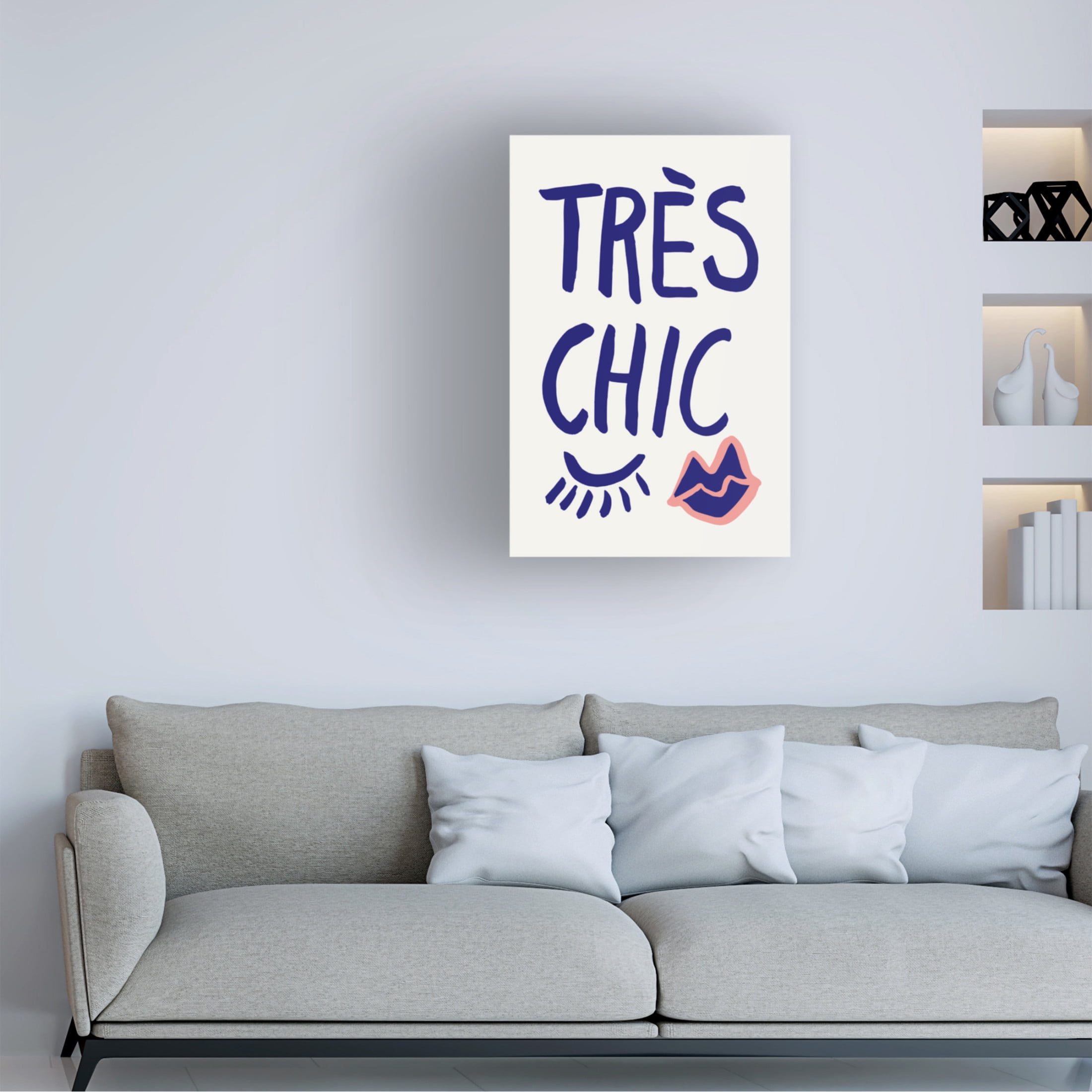 Trademark Fine Art Pictufy Studio Tres Chic Blue Canvas Wall Art