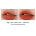thumbnail image 4 of Vibely Mirror Dyeing Lip Gloss Moisturizer Liquid Lipstick Waterproof Long Lasting Red Lip Tint Korean Makeup Cosmetic,Sunny Chestnut, 4 of 5