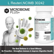 Microbiome Plus Gastrointestinal Probiotics Capsules - L. Reuteri NCIMB 30242 Enhance Heart & Digestive Health, Support GI Balance, Suitable for Both Men and Women - Allergy-Friendly and Gluten-Free