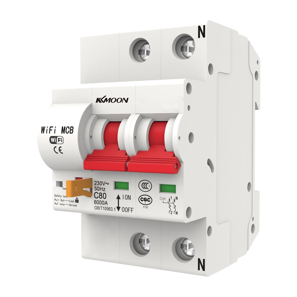 2P WiFi Intelligent Circuit Breaker with Energy Monitoring and Meter Function Works with and